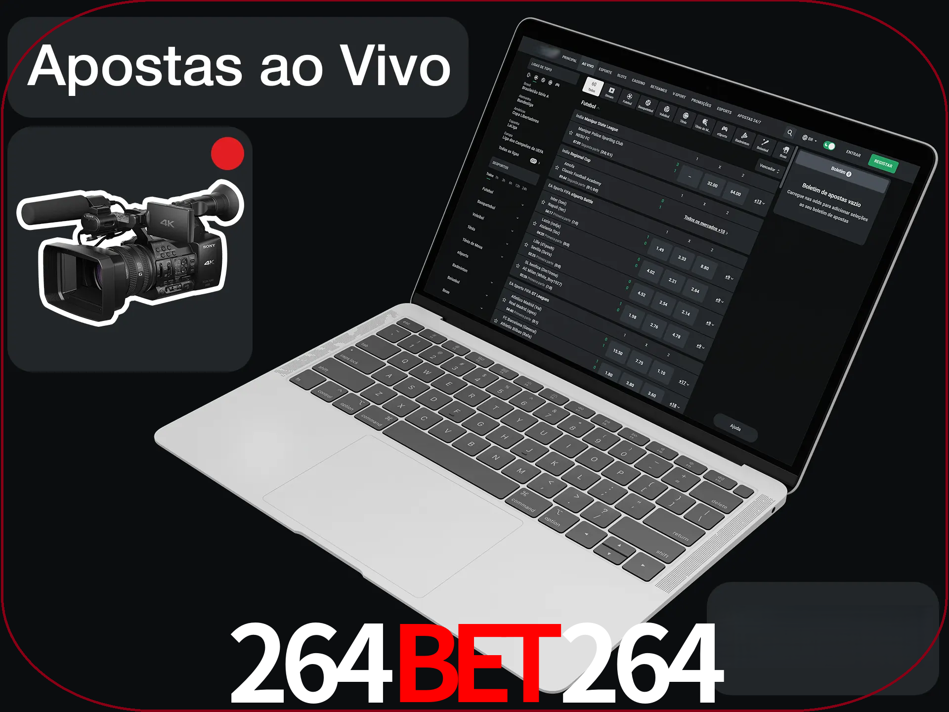Aposte em formato ao vivo em nosso site.